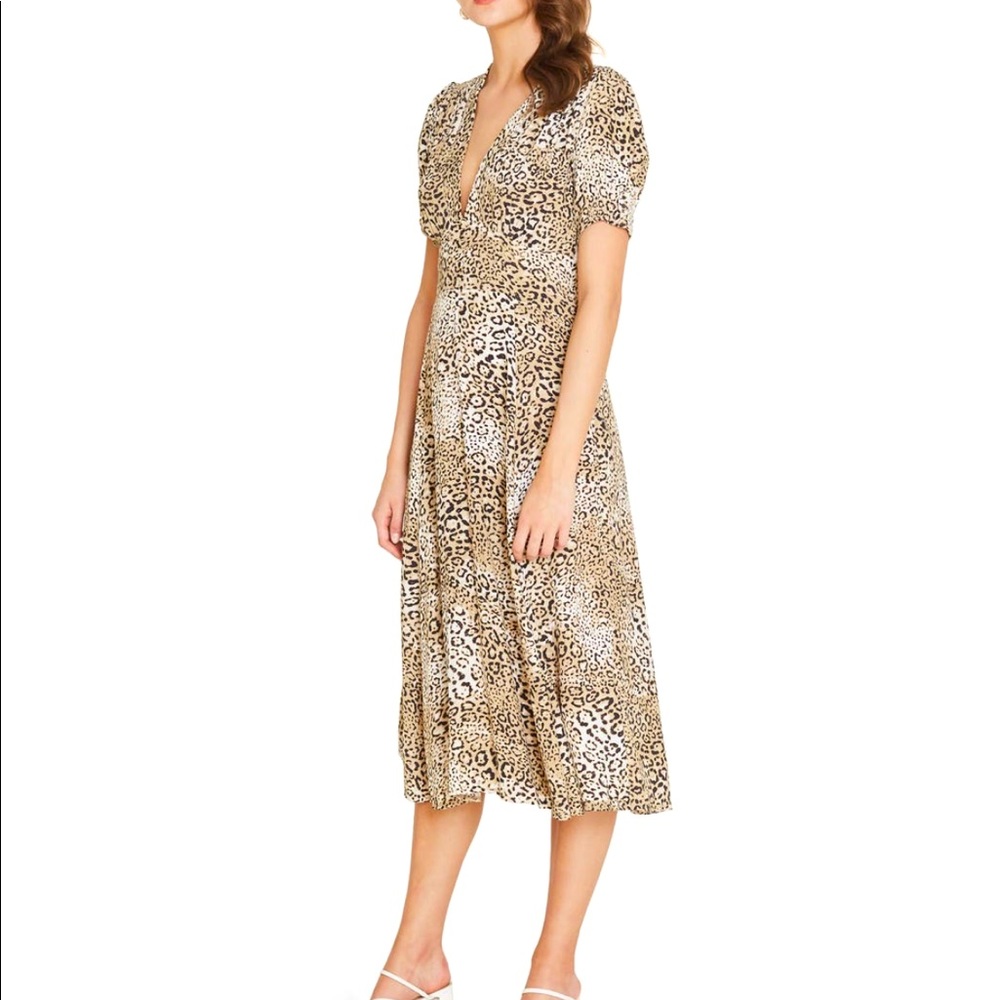 Faithful the Brand Meadows Animal Print Midi dress